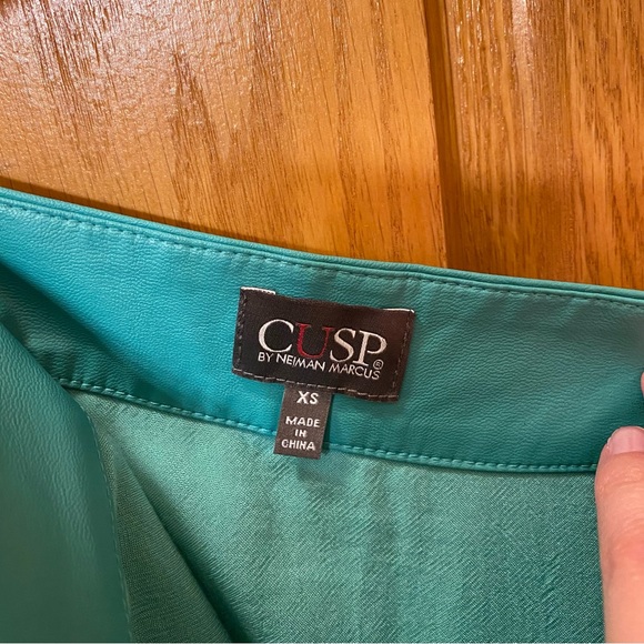 CUSP by Neiman Marcus Laser Cut Leather Looking Skirt - Picture 7 of 7